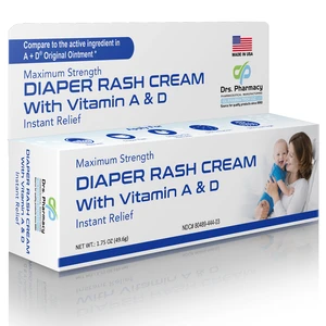 DRS-00023, Drs. Pharmacy 1.75oz. Diaper Rash Cream with vitamin A & D, 380489000013