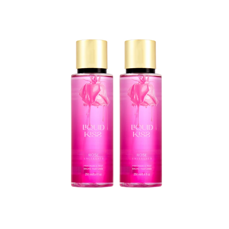 LIQUID KISS Body Spray for Women 8.4oz ROSE UNTAMED Scent Long-Lasting Fragrance Body Mist Floral and Fruity Fragrance