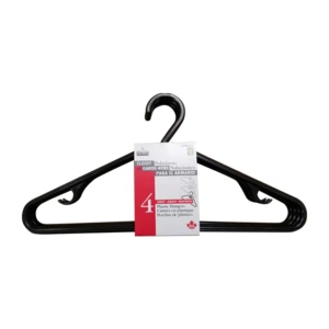 32-3091421, Maurice Plastic Hanger HD 4PK Black, 688086504263