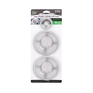 42102, Ideal Kitchen Stainless Steel Sink Strainers  3PK, 191554421028