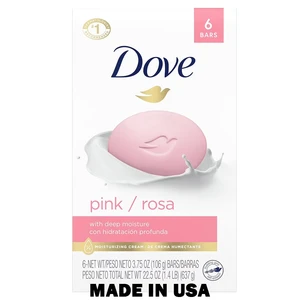 DS6-P, Dove Soap USA 3.75oz 6-Pack Pink #61015