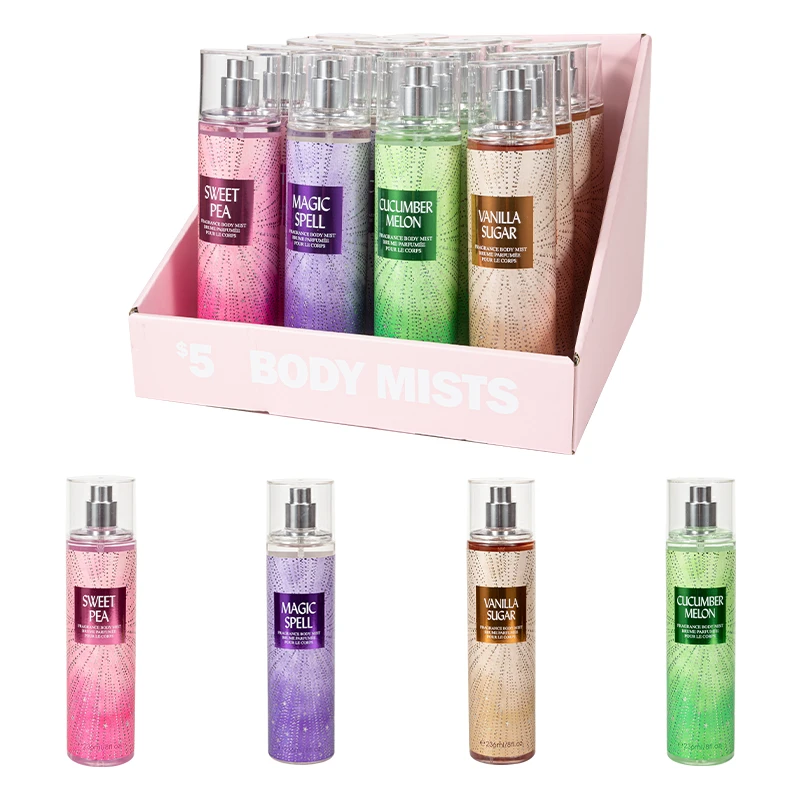 Women's Fragrance Body Mists PDQ SWEET PEA/MAGIC SPELL/CUCUMBER MELON/VANILLA SUGAR 8fl.oz/236ml