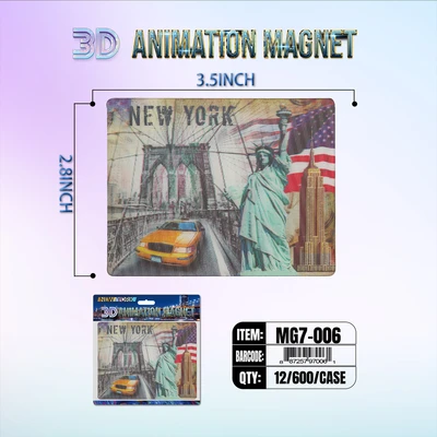 MG7-006, New York 3D Animation Magnet MG7-Series, 887257970061