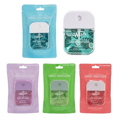 OL60350-1, Wish Hand Sanitizer Spray 1.2oz – Hanging Bag, 191554603509