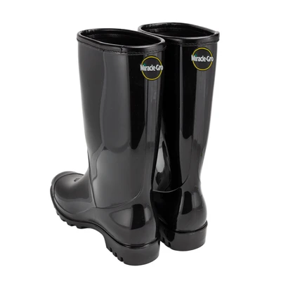 MG-90504, Miracle.Gro Gardening Rain Boots Mid-Calf Solid Black 6-10  30*19.5*30.2cm, 191554905047