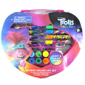TCD-11077-70524, Trolls 65 Piece Deluxe Art Set, 192040526753