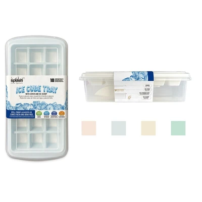 38252, Splash Ice Tray Set 18 Cubes 11"x5.5"x2.95", 191554382527