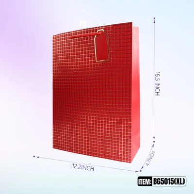 BG5015-XL, General Gift Bags XL x4 Assted. 12.2"x4.7"16.5", 887257150319