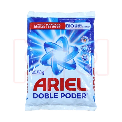 AP250X, ARIEL POWDER DETERGENT 250 GM 2X POWER, 030772109243