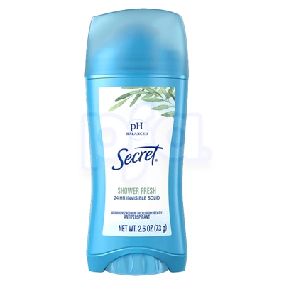 SD26S, Secret Deo 2.6oz Shower Fresh, 037000123453