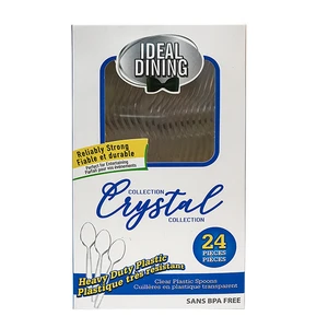 36044, Ideal Dining Box HD 24CT Clear Spoon, 191554360440