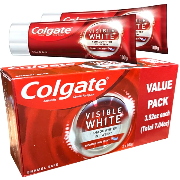 CTP200VW, Colgate Toothpaste 200g 7.04oz Visible White, 8901314078216