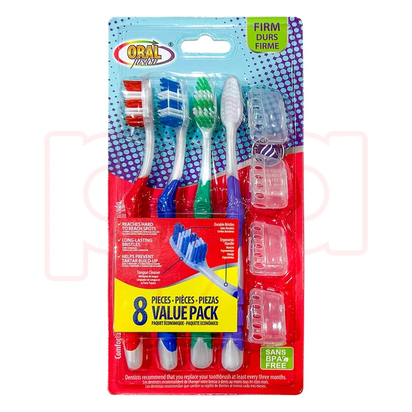 68007, Oral Fusion Toothbrush 8PK Xtreme Hard, 191554680074