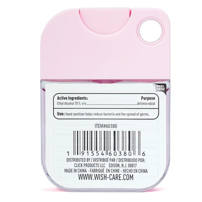60380, 1.2 oz Hand Sanitizer Spray , (4 Scent) Sweet Guava/Black Plum/Cucumbe Melon/Violet Orchid — Wish, 191554603806