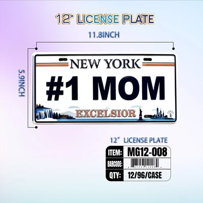 MG12-008, New York Souvenir License Plate 12"x6", 887257120084