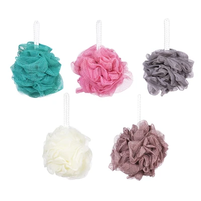 73002, Ideal Bath Multi-Color Shower Pouf 50g with PDQ, 191554730021