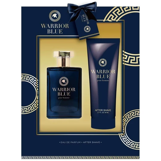 88562, Men's 2pcs Large Set  Warrior Blue 100ml/3.4fl.oz EDP + 80ml/2.7fl.oz After Shave, 191554885622