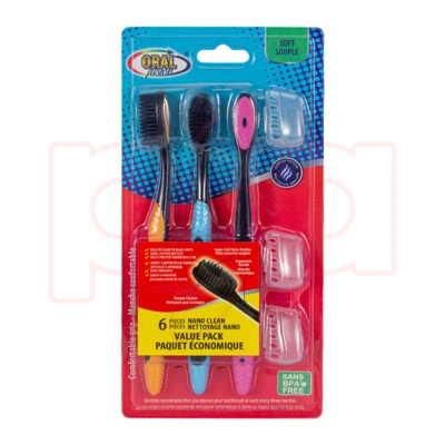 68012, Oral Fusion Toothbrush 6PK Nano Clean Soft, 191554680128