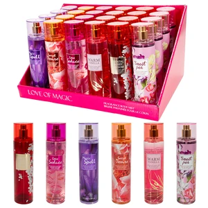 88843, Women's Body Mist Display 8 oz/ 236 ml Love Of Magic, 6 Scents Love Seduce/Magic Spell/Oriental Cherry Blossom/Secret Desire/Sweet Pea/Warm Vanilla - United Scents, 191554886087
