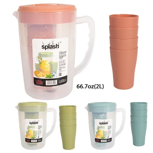 38195, Splash Water Pitcher with tumbler set, 191544381950