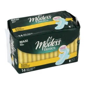 M69202, Modess Maxi Regular Pads 14CT, 855424008022
