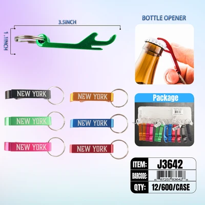 J3642, NY Key Chain Bottle Opener, 887257836428