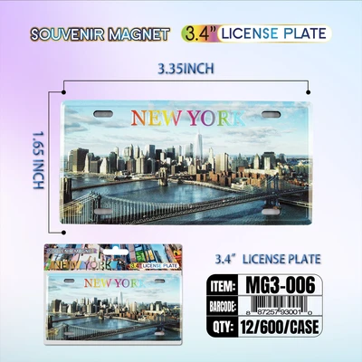 MG3-006, License Plate Magnet  3.35“x1.65", 8872257980060