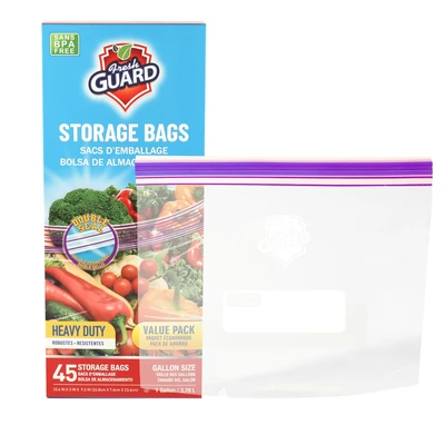 31104, Fresh Guard Storage Bags Gallon 45ct, 191554311046