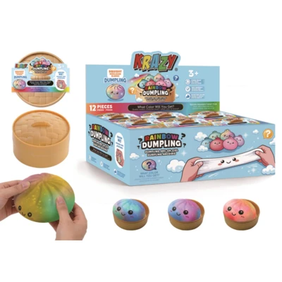 84147, Krazy Rainbow Dumpling Squishy Toy 12PK with PDQ, 191554841475