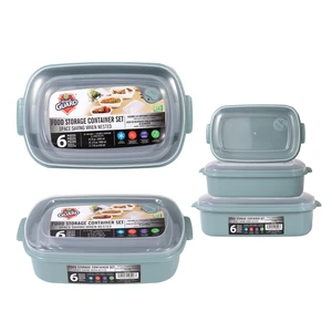 56046, Fresh Guard Plastic Food Container w/ Vent 6PK Rectangular, 191554560468