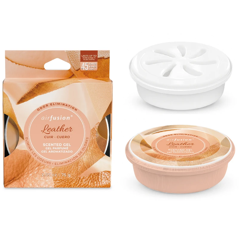 Air Fusion Gel Air Freshener 2.65oz 75g Leather