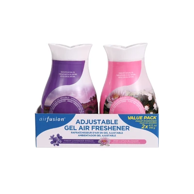 99920, Air Fusion 2PK Adjustable Gel Air Freshener 6oz*2 - lavender & Pink Lotus, 191554998780