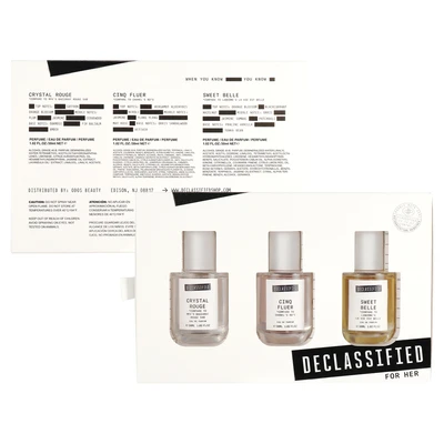 OL89367, Declassified Women's 3PC 30ml/1.oz COFFRET 1  CRYSTAL ROUGE/CINQ FLUER/SWEET BELLE, 191554893672