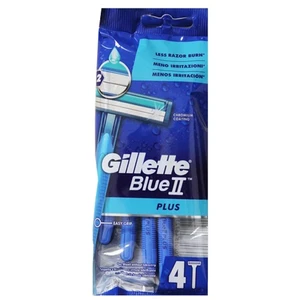 GB2-4, Gillette Blue II Plus 4PK Disposable Razor, 3014260283254