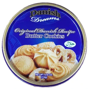 DDBC114T, Danish Dreams Butter Cookies 114g 4oz Tin Can, 8888047866290