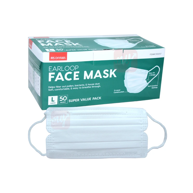 Iris Ohyama White 3PLY Face Mask