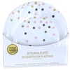 AMS-430587.155, Amscan Plastic Plate 10.25+7.5in 20PK Dots Rose, 192937493939