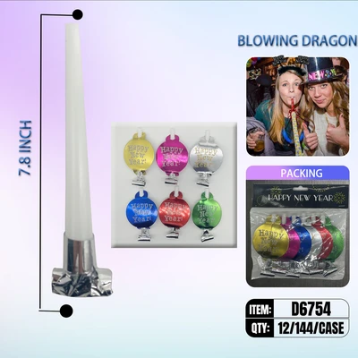 D7094, New Year Paper Blowing 6/pcs/Set, 887257570940
