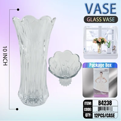 B4238, Glass Flower Vase 10", 887257642388