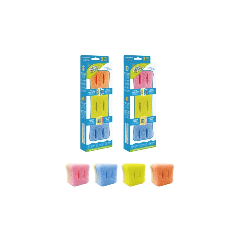Fresh Start Scrub Sponge 2in1 3PK