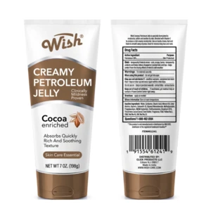61241, Wish Creamy Petroleum Jelly Cocoa 7oz Tube, 191554612419