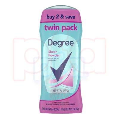 DD26SP-2, Degree Deodorant 2.6oz Sheer Powder 2Pack, 07940025730