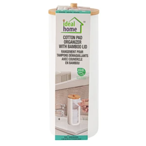 38188, Ideal Home Cotton Pad Oranizer with Bamboo Lid, 191554381889