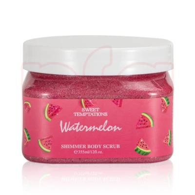 89507, Women's Shimmer Body Scrub 12oz/355ml  WATERMELON, 191554895072
