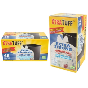 30162, Xtratuff Trash Bag Box 30 Gal 45CT Recycle Clear, 191554301627