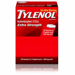 TYL-ES-DP50, Tylenol Extra Strength Two Caps Display Box 50's