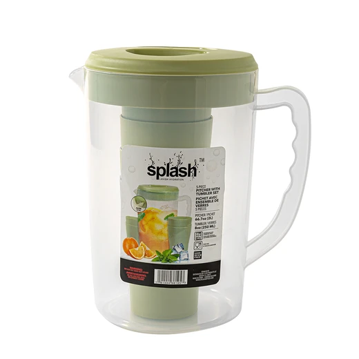 38195, Splash Water Pitcher with tumbler set, 191544381950