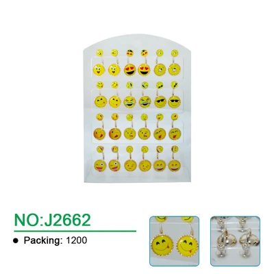 J2662, HAPPY FACE EARRING, 887257826627