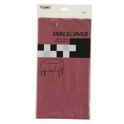 TC326, Plastic Table Cover Plum Rectangular 54"x108", 677916545958