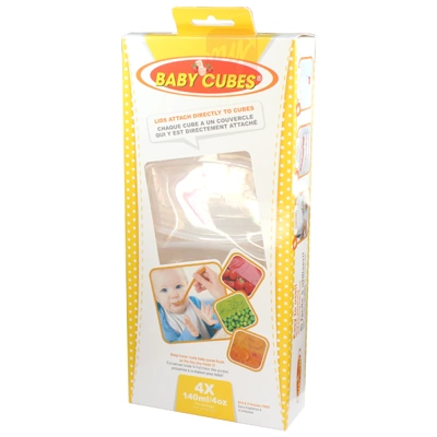 2082, Baby Cubes 4 Count with Tray 140ml/4oz, 7896908220823